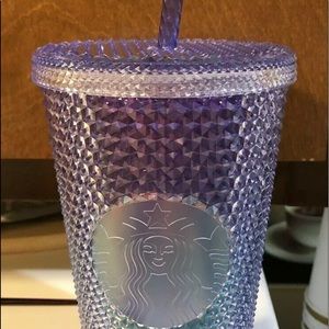 NEW STARBUCKS MERMAID BLUE OMBRE STUDDED BLING CUP TUMBLER GRANDE 16 OZ